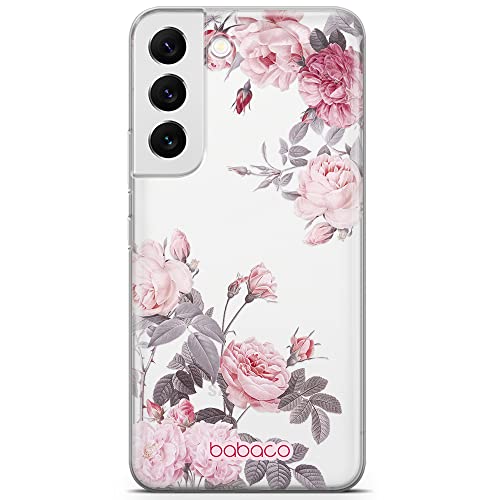 Babaco ERT Group Handyhülle für Samsung S22 Original und offiziell Lizenziertes Muster Flowers 055 optimal an die Form des Handy angepasst, teilweise transparent von Babaco