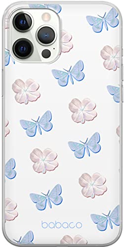 Babaco ERT Group Handyhülle für iPhone 12/12 PRO Original und offiziell Lizenziertes Muster Flowers 043 optimal an die Form des Handy angepasst, hülle aus TPU von Babaco