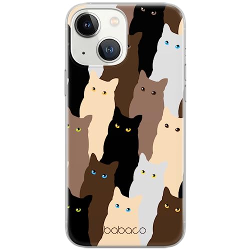 Babaco ERT Group Handyhülle für iPhone 13 Original und offiziell Lizenziertes Muster Cats 001 optimal an die Form des Handy angepasst, hülle aus TPU von Babaco