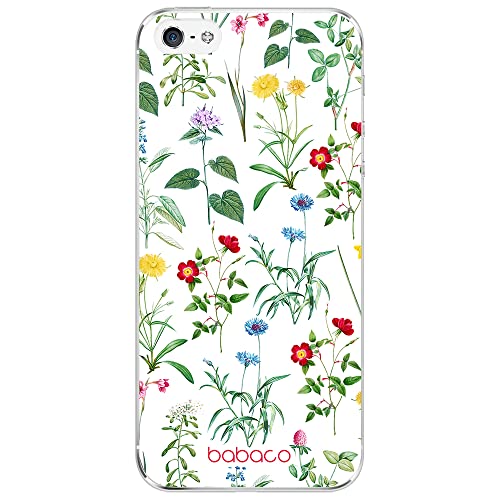 Babaco ERT Group Handyhülle für iPhone 5/5S/SE Original und offiziell Lizenziertes Muster Flowers 042 optimal an die Form des Handy angepasst, hülle aus TPU von Babaco