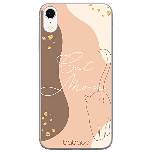 Babaco ERT Group Handyhülle für iPhone XR Original und offiziell Lizenziertes Muster Cats 006 optimal an die Form des Handy angepasst, hülle aus TPU von Babaco