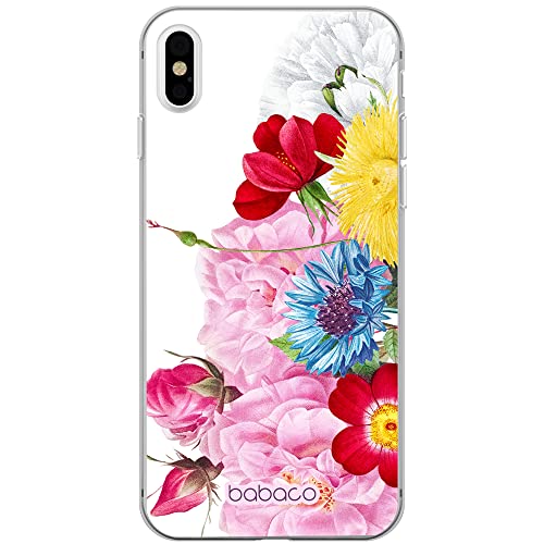 Babaco ERT Group Handyhülle für iPhone XS Max Original und offiziell Lizenziertes Muster Flowers 056 optimal an die Form des Handy angepasst, hülle aus TPU von Babaco