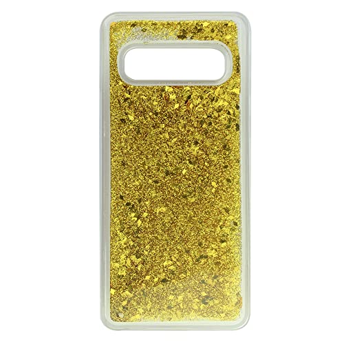 Babaco Handyhülle für Samsung S10 mit flüssigem Glitzereffekt, Gold von Babaco