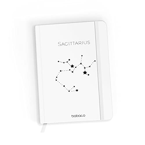 ERT GROUP Original und offiziell lizenziert von Babaco Notizbuch, Muster Zodiac Constellation 009 white, mit kariertem Papier, A5 von Babaco