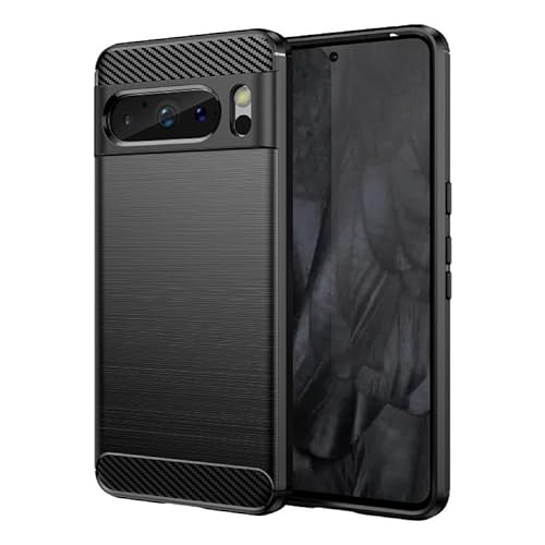 Babotech Hülle für Google Pixel 8 Pro Handyhülle Schutzhülle Carbon Look Case Cover Tasche Etui Flexibel in Schwarz (für Google Pixel 8 Pro) von Babotech