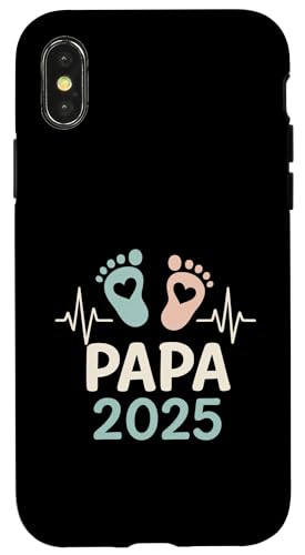 Papa 2025 - Vatertag Geburt Vater Papa Nachwuchs Hülle für iPhone X/XS von Baby