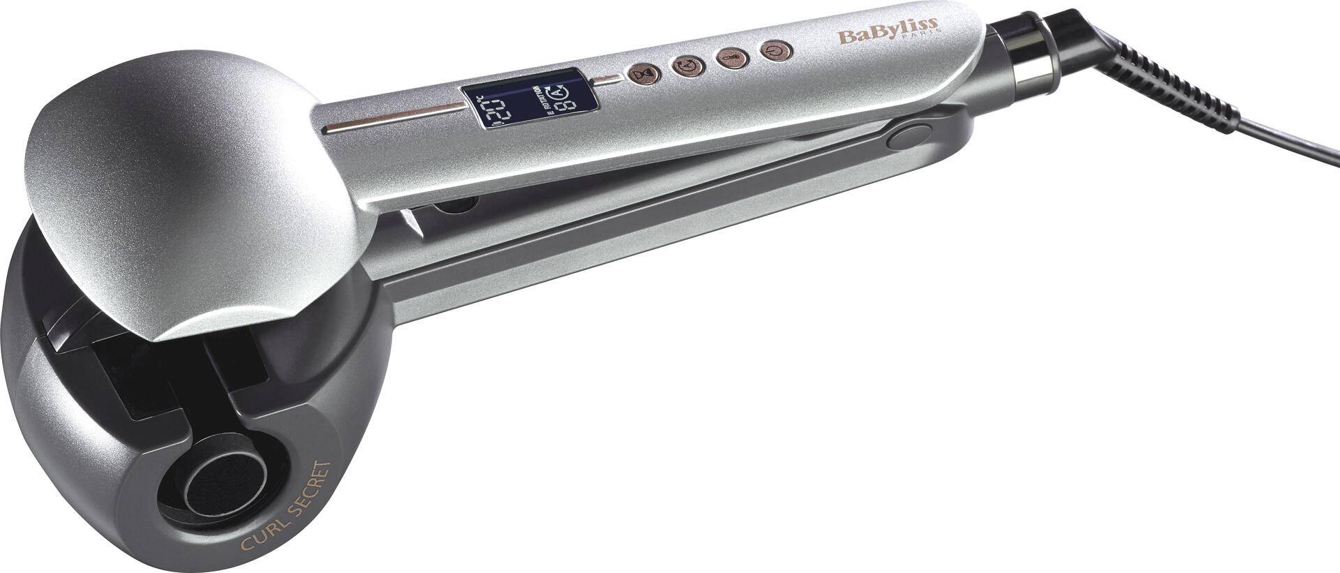 BaByliss C1600E. Typ: Automatischer Lockenstab, Technologie: Warm, Temperatur (min): 180 °C. Produktfarbe: Schwarz, Silber. Kabellänge: 2,5 m, Display-Typ: LCD (C1600E) von Babyliss