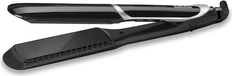 BaByliss ST397E Sleek Control Wide Glätteisen mit Ionen-Technologie Extra lange und breite Platten mit Turmalin-Keramik-Beschichtung und Kammaufsatz (ST397E) von Babyliss