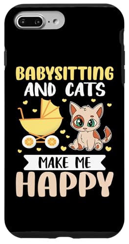 Babysitter: Babysitting und Katzen machen mich glücklich Hülle für iPhone 7 Plus/8 Plus von Babysitting And Daycare Designs For A Babysitter