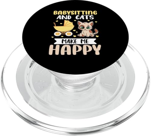 Babysitter: Babysitting und Katzen machen mich glücklich PopSockets PopGrip für MagSafe Babysitter: Babysitting und Katzen machen mich glücklich PopSockets PopGrip für MagSafe von Babysitting And Daycare Designs For A Babysitter