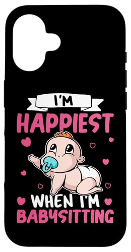 Babysitter: Ich bin am glücklichsten, wenn ich babysitte Hülle für iPhone 16 Babysitter: Ich bin am glücklichsten, wenn ich babysitte Hülle für iPhone 16 von Babysitting And Daycare Designs For A Babysitter