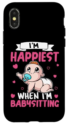 Babysitter: Ich bin am glücklichsten, wenn ich babysitte Hülle für iPhone X/XS Babysitter: Ich bin am glücklichsten, wenn ich babysitte Hülle für iPhone X/XS von Babysitting And Daycare Designs For A Babysitter