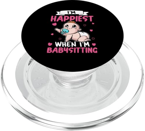 Babysitter: Ich bin am glücklichsten, wenn ich babysitte PopSockets PopGrip für MagSafe Babysitter: Ich bin am glücklichsten, wenn ich babysitte PopSockets PopGrip für MagSafe von Babysitting And Daycare Designs For A Babysitter