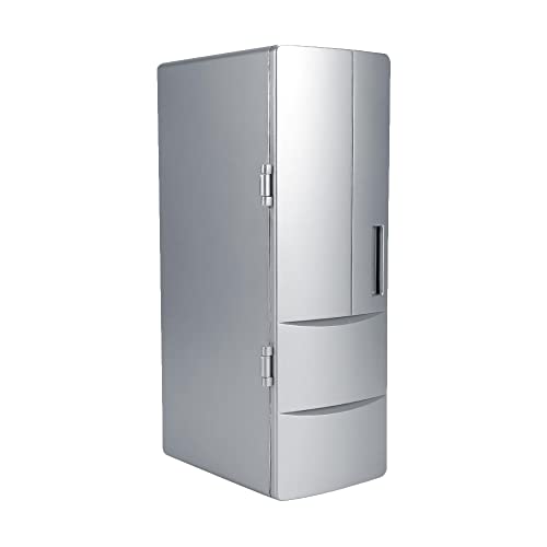 Baceyong Mini-Kühlschrank, tragbarer Kühler und Wärmer, tragbarer Mini-USB-Kühlschrank, 5 V 10 W USB-Mini-Kühlschrank mit LED-Licht, energiesparender Mini-Autokühlschrank Baceyong Mini-Kühlschrank, tragbarer Kühler und Wärmer, tragbarer Mini-USB-Kühlschrank, 5 V 10 W USB-Mini-Kühlschrank mit LED-Licht, energiesparender Mini-Autokühlschrank von Baceyong