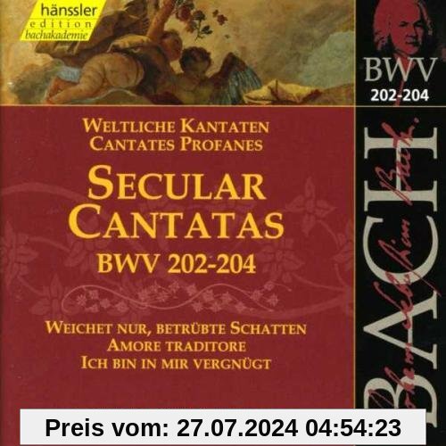 Edition Bachakademie Vol. 62 (Weltliche Kantaten BWV 202-204) von Bach-Collegium Stuttgart