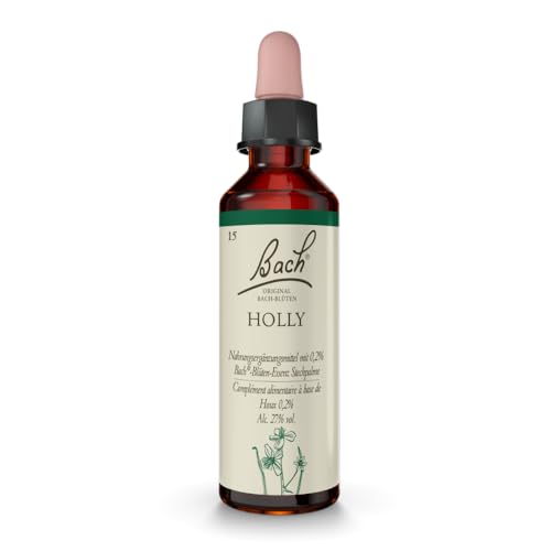 Original Bachblüten Tropfen Nr. 15 Holly: Misstrauen & Neid loslassen mit der Bach-Blüte Stechpalme, 20ml von Bach