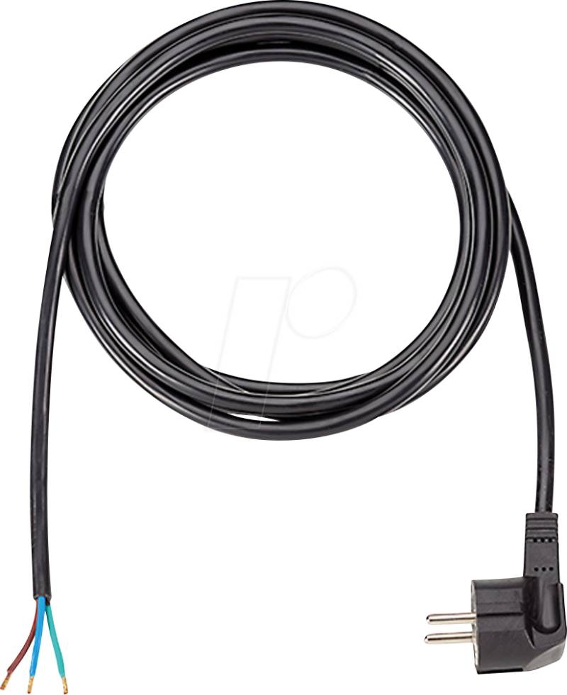 BACH 305.175 - Gerätezuleitung Schutzkontaktstecker CEE 7/7, schwarz von Bachmann