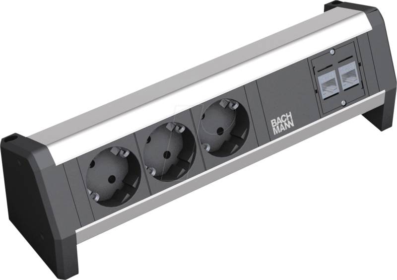 BACH 339.1004 - DESK 3x Schutzkontakt, 2x CAT6 von Bachmann