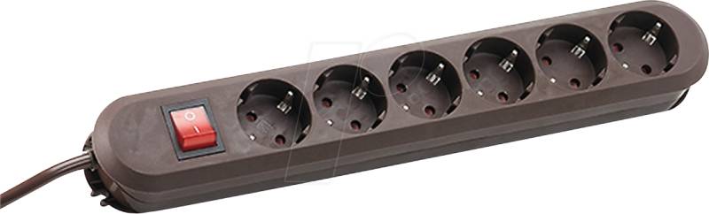 BACH 381.450K - Steckdosenleiste , Typ F - CEE 7/3, 6-fach von Bachmann