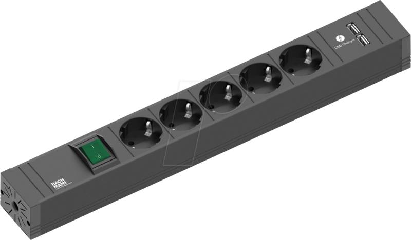 BACH 420.0021 - Steckdosenleiste CONNECT LINE, Typ F - CEE 7/3, 5-fach von Bachmann