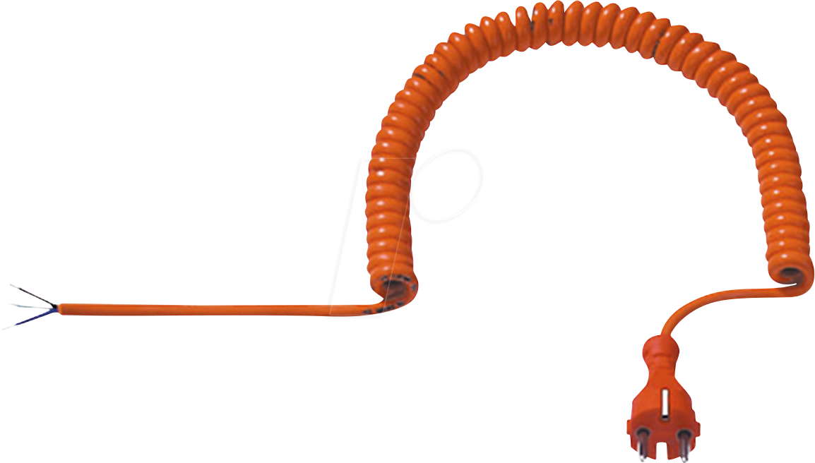 BACH 665.871 - Spiralzuleitung Schutzkontaktstecker CEE 7/7, orange von Bachmann