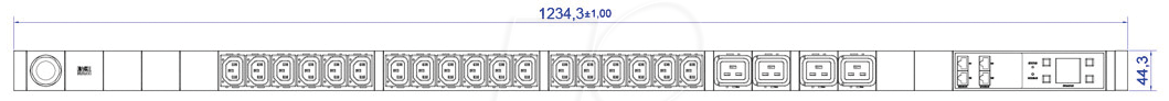 BACH 802.7500-S - PDU, 18x C13, 4x C19 von Bachmann