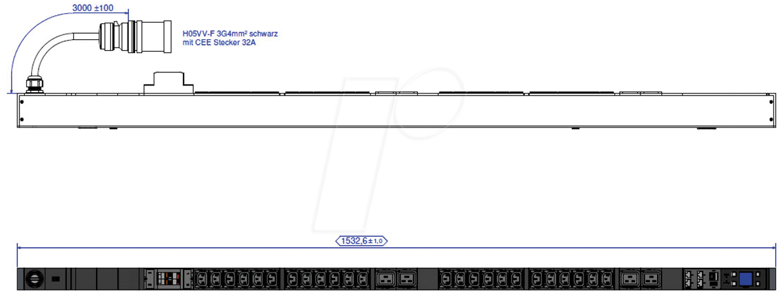 BACH 802.7524 - PDU, 24x C13, 4x C19 von Bachmann