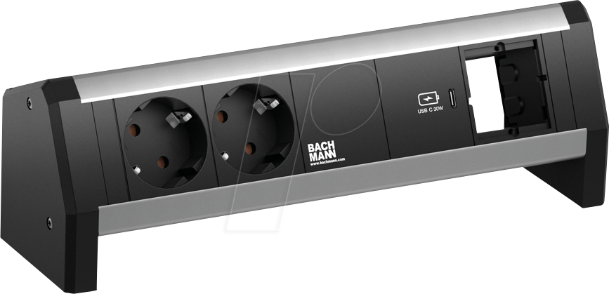 BACH 902.0815 - DESK 2xSchutzkontakt USB C, USB Charger 30W 1xABD GST18 von Bachmann