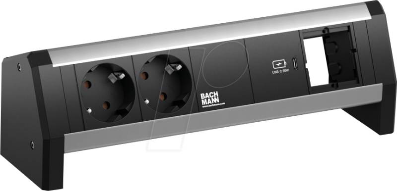 BACH 902.0815 - DESK 2xSchutzkontakt USB C, USB Charger 30W 1xABD GST18 von Bachmann