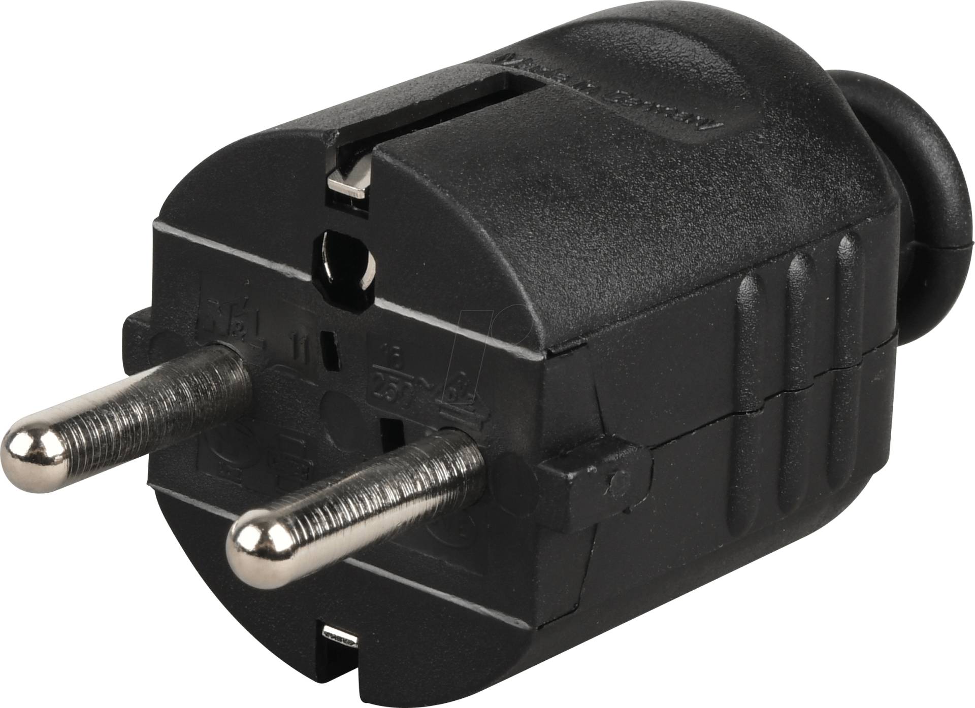 BACH 910.170 - Zentralstecker, Typ F - CEE 7/4, schwarz BACH 910.170 - Zentralstecker, Typ F - CEE 7/4, schwarz von Bachmann