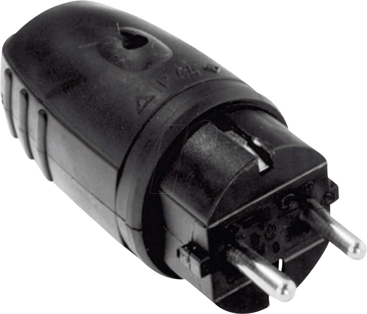 BACH 913.171 - Schutzkontaktstecker Typ F - CEE 7/4, schwarz BACH 913.171 - Schutzkontaktstecker Typ F - CEE 7/4, schwarz von Bachmann