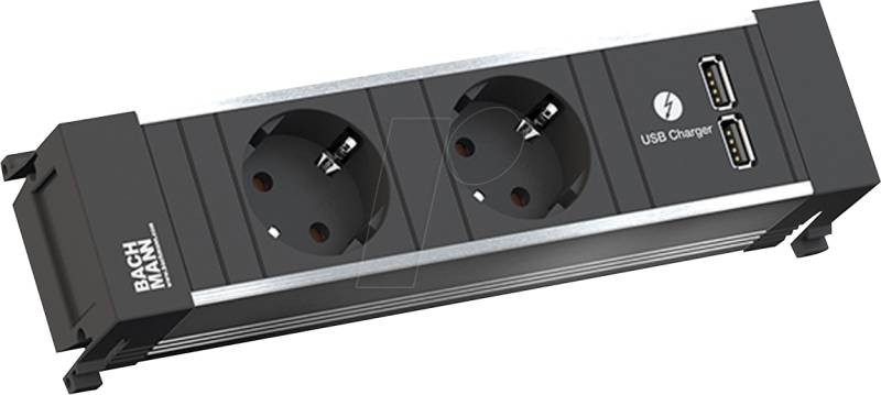 BACH 916.1193 - POWER FRAME Steckdoseneinheiten, 2-fach, USB A/A 15W von Bachmann