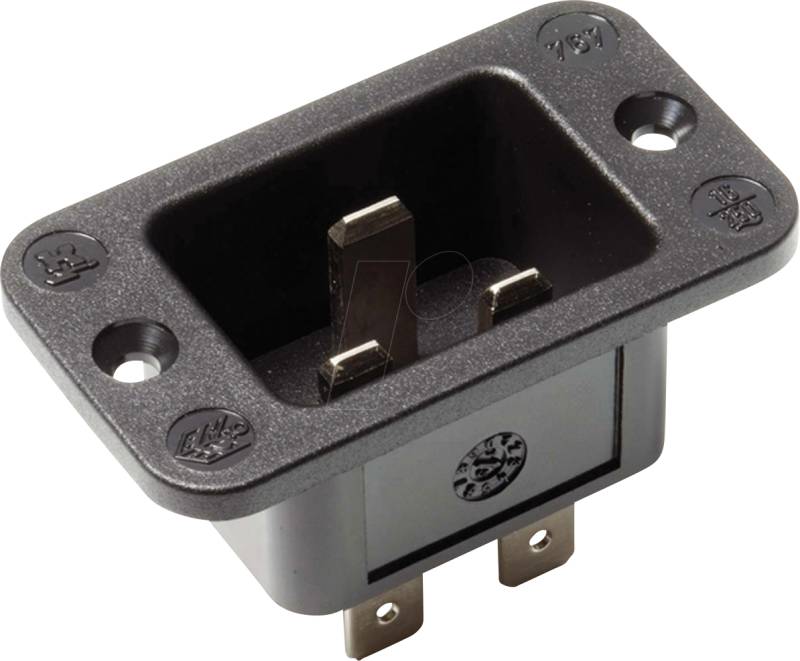 BACH 917.173 - Kaltgeräteeinbaustecker IEC320 C20, schwarz von Bachmann