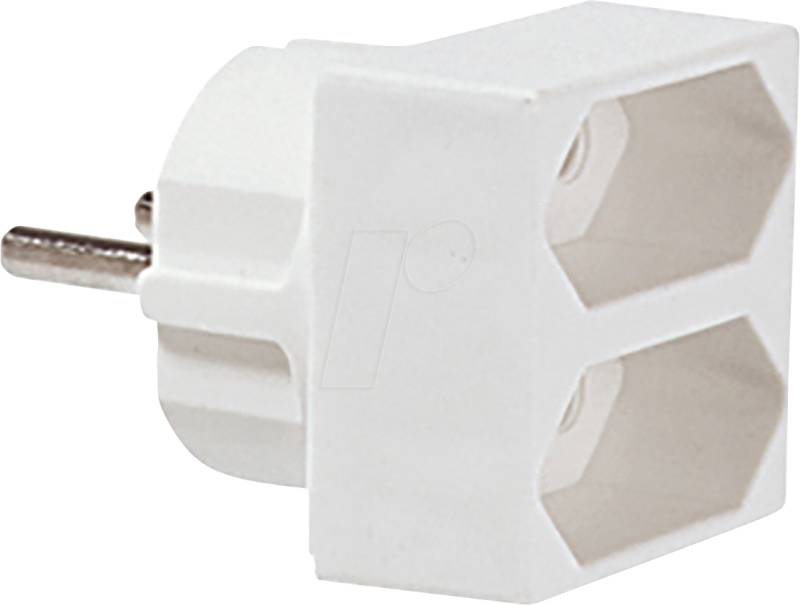 BACH 921.271 - Doppelstecker, 1x Stecker, 2x Buchse von Bachmann