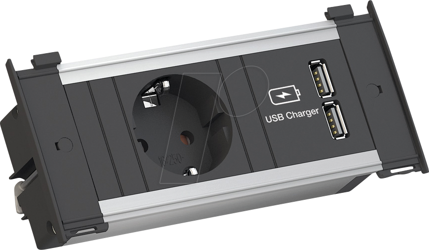 BACH 927.201 - KAPSA Steckdoseneinheiten X-Small, 1-fach, USB A/A 15W von Bachmann