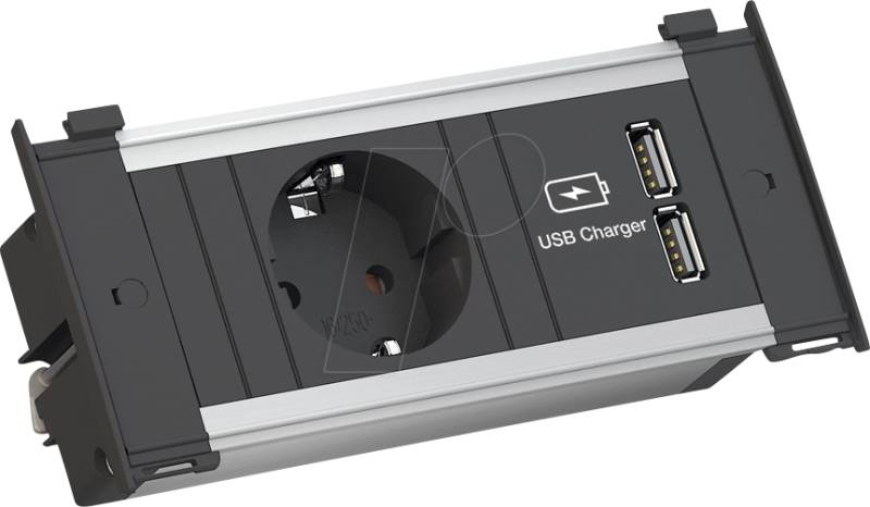 BACH 927.201 - KAPSA Steckdoseneinheiten X-Small, 1-fach, USB A/A 15W von Bachmann