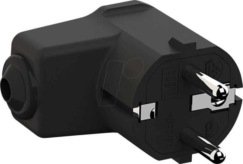 BACH 960.102 - Winkelstecker Typ EF - CEE 7/7, schwarz von Bachmann