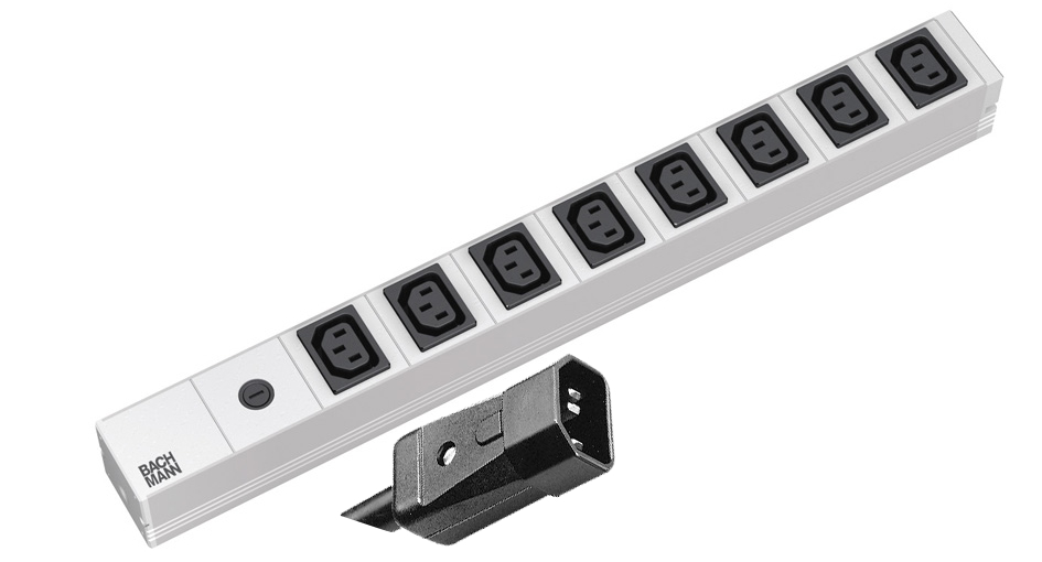 BACHMANN 19, Kaltgeräte-Steckdosenleiste, 8-fach BACHMANN 19, Kaltgeräte-Steckdosenleiste, 8-fach von Bachmann