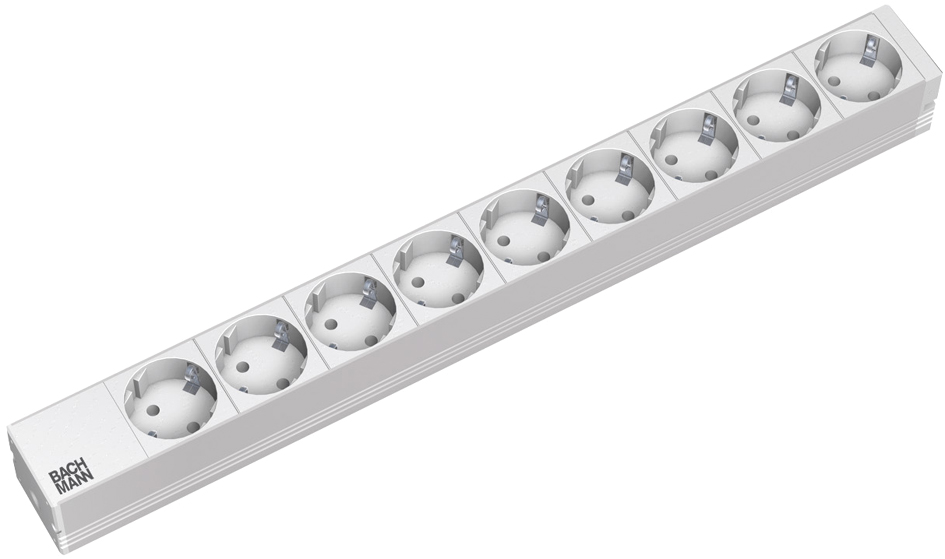 BACHMANN 19, Steckdosenleiste, 9-fach, ohne Wippschalter BACHMANN 19, Steckdosenleiste, 9-fach, ohne Wippschalter von Bachmann