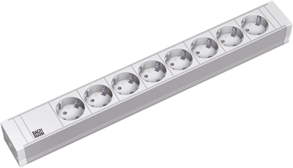 BACHMANN 19, Steckdosenleiste PVC, 8-fach BACHMANN 19, Steckdosenleiste PVC, 8-fach von Bachmann