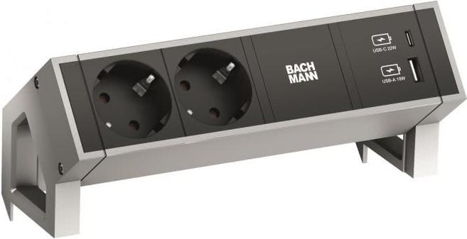 BACHMANN 902901 DESK2 2xfach 1xUSB A&C 22W Charger (902901) von Bachmann