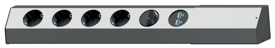 BACHMANN Bloc multiprise CASIA, 4 prises, UTE, USB BACHMANN Bloc multiprise CASIA, 4 prises, UTE, USB von Bachmann