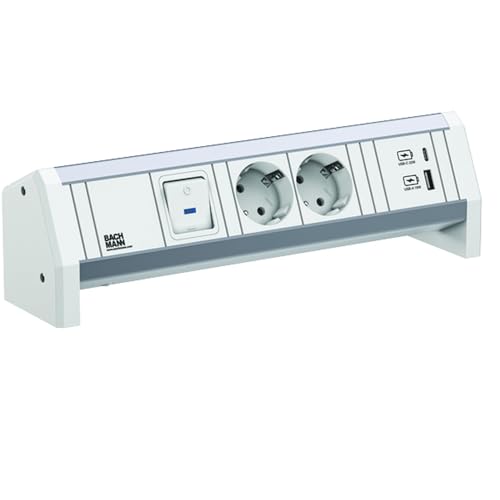 BACHMANN Desk 2xCEE7/3 1xSchalter 1xUSB A/C 22W GST18 RAL9010 BACHMANN Desk 2xCEE7/3 1xSchalter 1xUSB A/C 22W GST18 RAL9010 von Bachmann