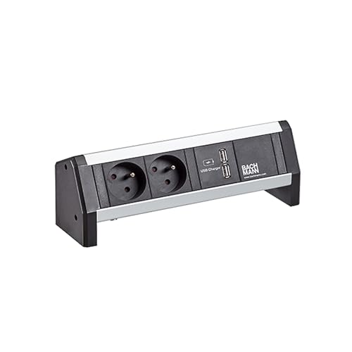 BACHMANN Desk 2xUTE 1xUSB Charger GST18 schwarz von Bachmann