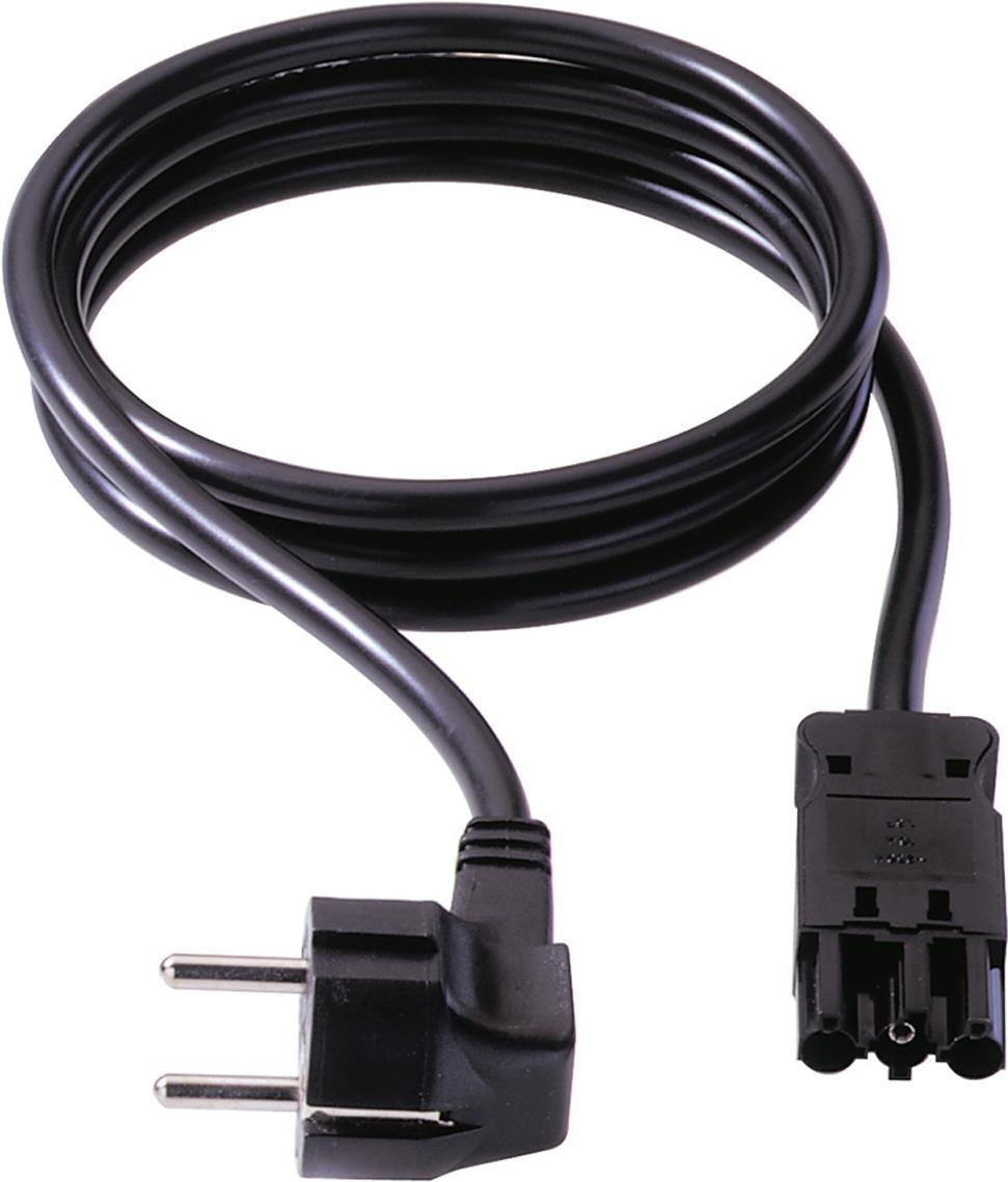 BACHMANN Gerätezuleitung Schutzkontakt/Gerätekupplung GST18-3, schwarz, 7 m (375.1292) von Bachmann