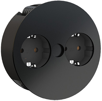 BACHMANN Steckdoseneinheit TWIST, 2-fach, schwarz matt BACHMANN Steckdoseneinheit TWIST, 2-fach, schwarz matt von Bachmann