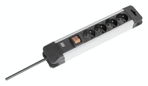 Bachmann 330.100F Steckdosenleiste mit Schalter Aluminium, Schwarz Schutzkontakt 1St. Bachmann 330.100F Steckdosenleiste mit Schalter Aluminium, Schwarz Schutzkontakt 1St. von Bachmann