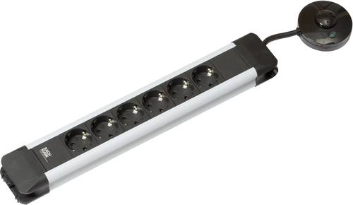 Bachmann 330.142 Steckdosenleiste mit Schalter 6fach Schwarz, Silber Schutzkontakt 1St. Bachmann 330.142 Steckdosenleiste mit Schalter 6fach Schwarz, Silber Schutzkontakt 1St. von Bachmann