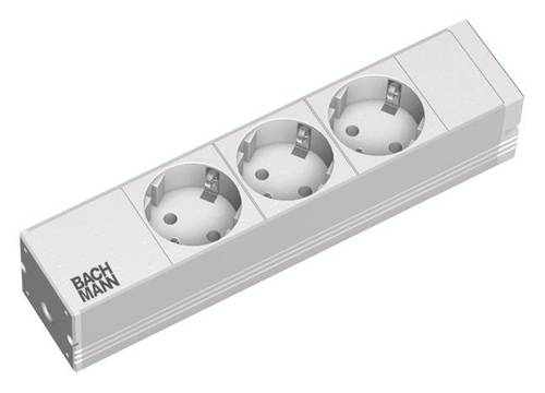 Bachmann 333.417 10 Zoll Netzwerkschrank-Steckdosenleiste Aluminium von Bachmann