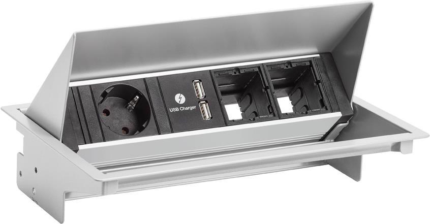 Bachmann 900.408 CONEO Set Einbaurahmen u.4-fach Steckdosenleiste (900.408) von Bachmann